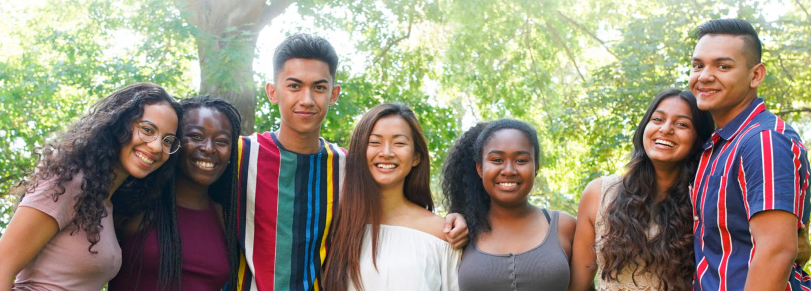 Website development placeholder image of a group of kids with different ethnicities